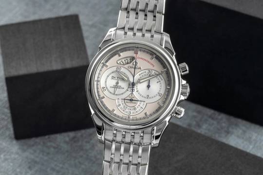  Omega De Ville Chronograph Stahl Automatik Herrenuhr Ref. 4550.30.00 