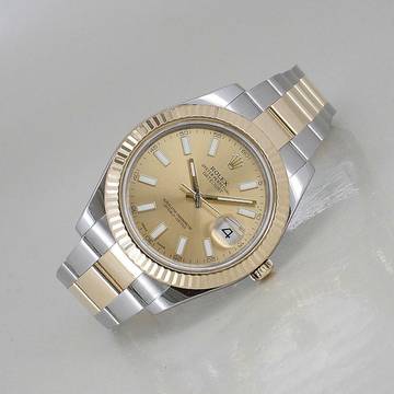  Rolex Datejust II Ø 41 mm Automatik Chronometer Stahl/18k Gold LC 100 Full Set 