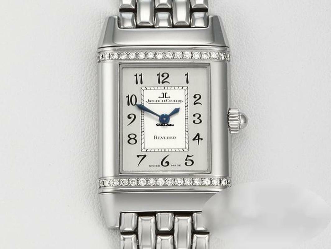 Jaeger-LeCoultre Reverso Lady 265.8.08 Diamanten Edelstahl Damen Stahl Steel
