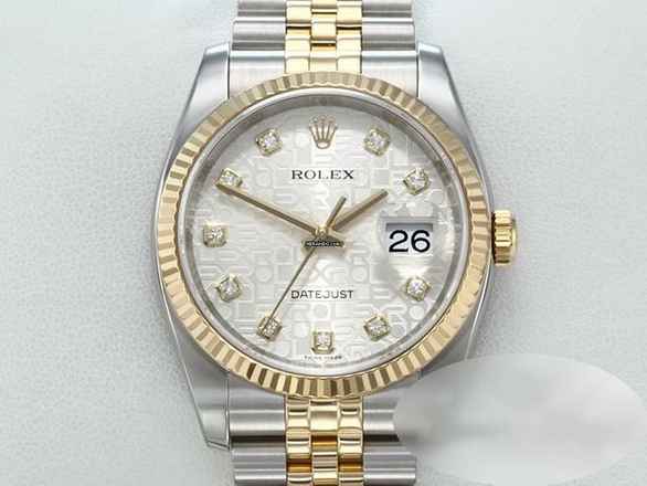  Rolex Datejust 36 36mm 116233 2019 Diamanten Stahl Gelbgold 750 Automatik 