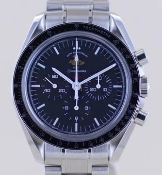  Omega Speedmaster Professional Moonwatch Chrono Moonwatch Glasboden 50th Anniversary B+P 