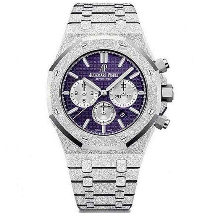  Audemars Piguet Royal Oak Offshore Chronograph Frosted White Gold - Purple Dial - Box+Papers Official Service 2025 26331BC 2019 
