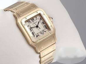 Thumbnail von Cartier Santos Galbée Großes Modell Gelbgold 750 W20009c5 Damen Herren Gold