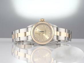 Thumbnail von Rolex Oyster Perpetual Edelstahl Gelbgold 750 Diamanten Automatik Gold