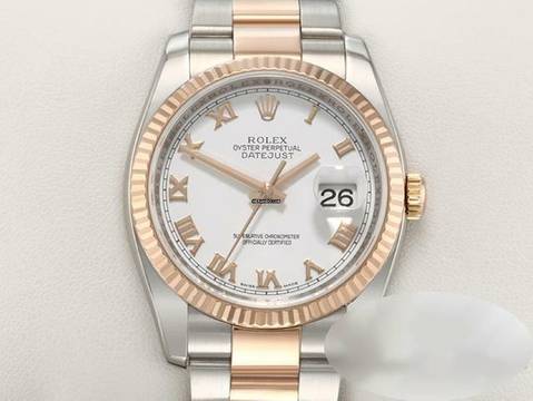  Rolex Datejust 36 36mm 116231 2011 Stahl Rosegold 750 Automatik Stainless Steel 18kt Rose Gold Oyster-band Chronometer White Dial 