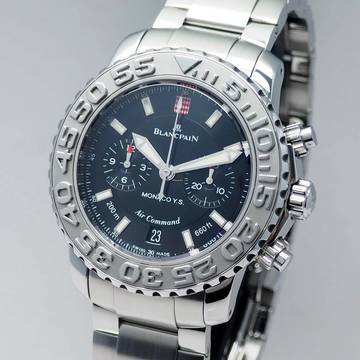  Blancpain Air Command Chronograph Monaco Yacht Show 2285F-1140 Stahl Box+Papiere Full Set+Service 