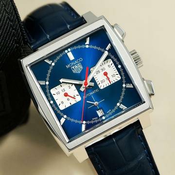  TAG Heuer Monaco Calibre 02 blue NEW FULL SET 