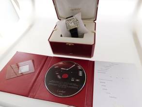 Thumbnail von Cartier Santos 100 XL 38 x 51 mm Tresoruhr im Full Set mit Box / Papiere und original Krokoband Wie Neu ! mit original Cartier Krokoband und Faltschließe