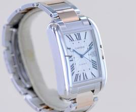 Thumbnail von Cartier Tank Anglaise XL Automatic Steel Gold Dresswatch rar roman Dial Date