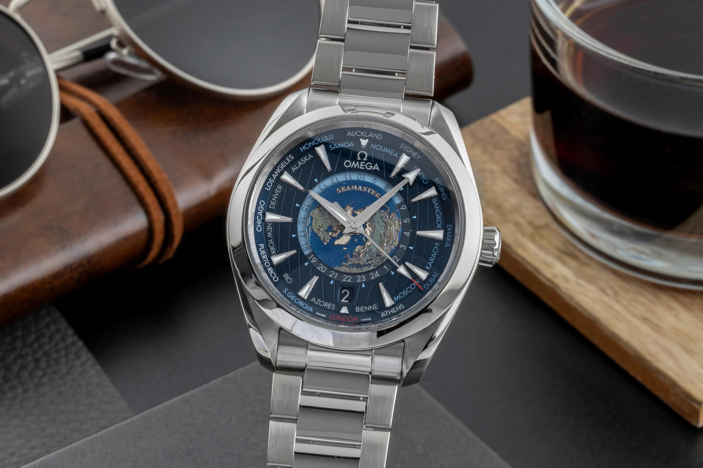 Omega Seamaster Aqua Terra Worldtimer 150M Worldtimer Ref 220.10.43.22.03.001