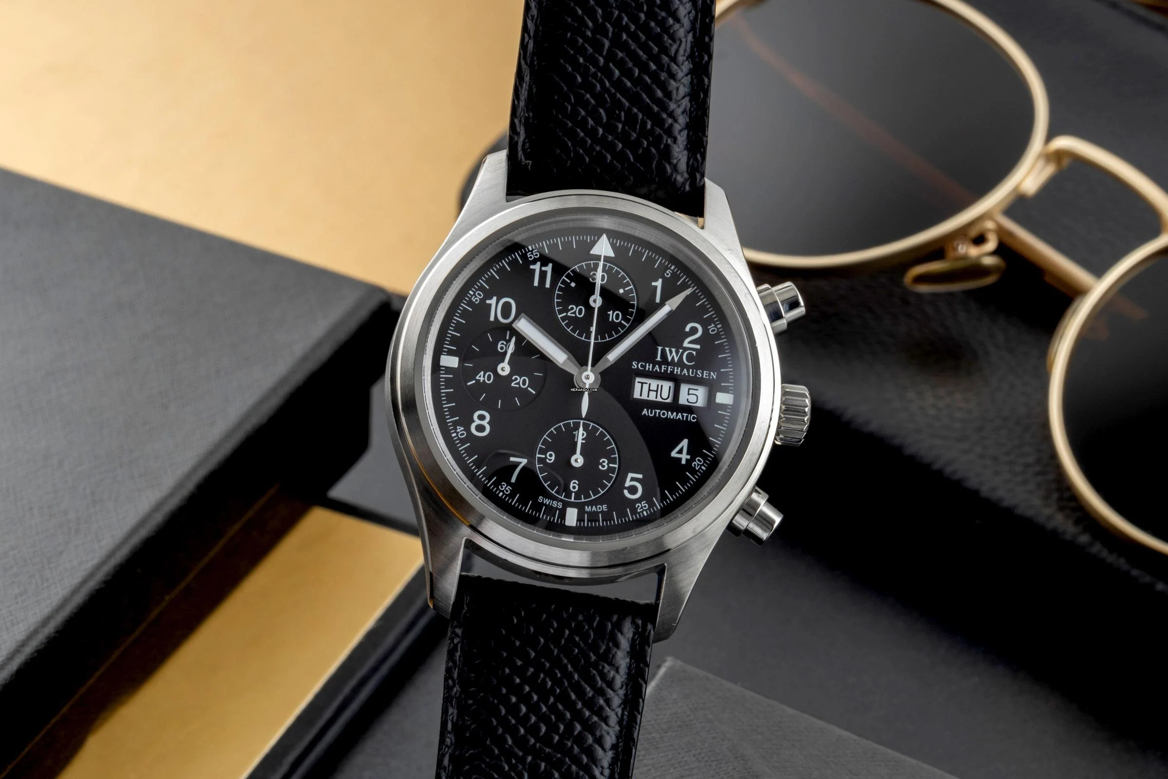 IWC Fliegeruhr Chronograph Automatik Edelstahl Herrenuhr IW370603