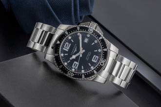 Thumbnail von Longines HydroConquest Hydro Conquest Stahl Automatik Herrenuhr Ref. L3.642.4.56.6 B&P 2012