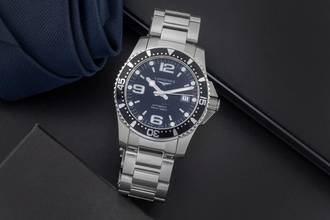 Thumbnail von Longines HydroConquest Hydro Conquest Stahl Automatik Herrenuhr Ref. L3.642.4.56.6 B&P 2012