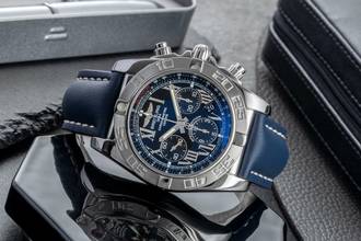 Thumbnail von Breitling Chronomat 44 Chronograph Black Dial Edelstahl Automatik Ref. AB0110