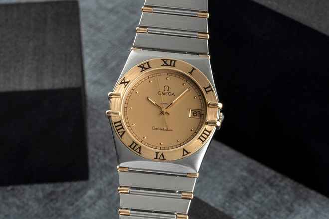  Omega Constellation Quartz Stahl / Gold Quarz Herrenuhr Ref. 1310.10.00 Klassiker 
