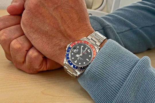  Rolex GMT-Master II 16710 Faded Pepsi A-Serie Fullset aus 2000 
