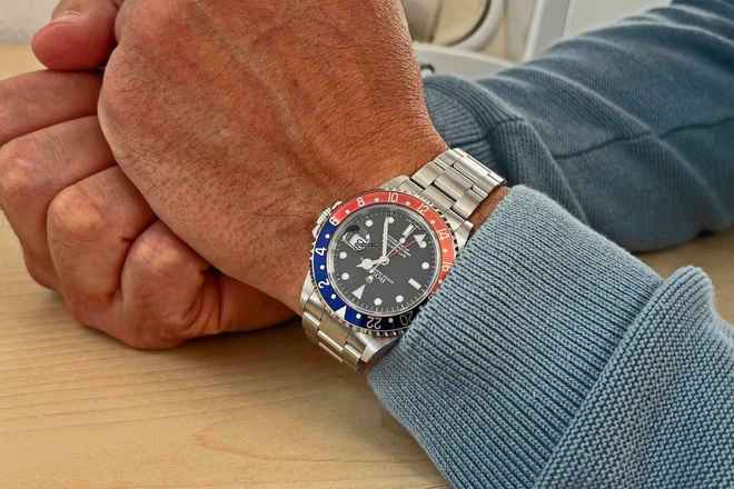  Rolex GMT-Master II 16710 Faded Pepsi A-Serie Fullset aus 2000 