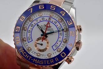 Thumbnail von Rolex Yacht-Master II 2 Chronograph Steel Rose Gold 116681 LC100 Rolex Service 08/2025