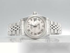 Thumbnail von Rolex Lady-Datejust Edelstahl Weissgold 750 2005 Perlmutt Automatik Stahl Gold