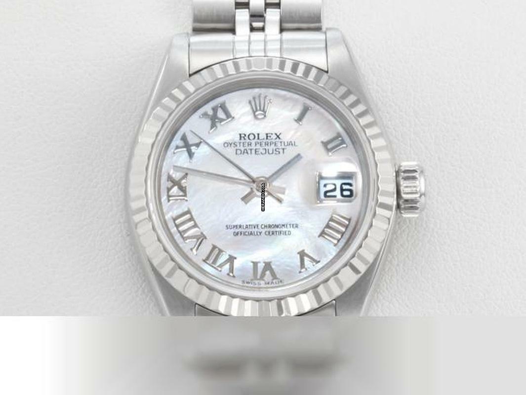 Rolex Lady-Datejust Edelstahl Weissgold 750 2005 Perlmutt Automatik Stahl Gold