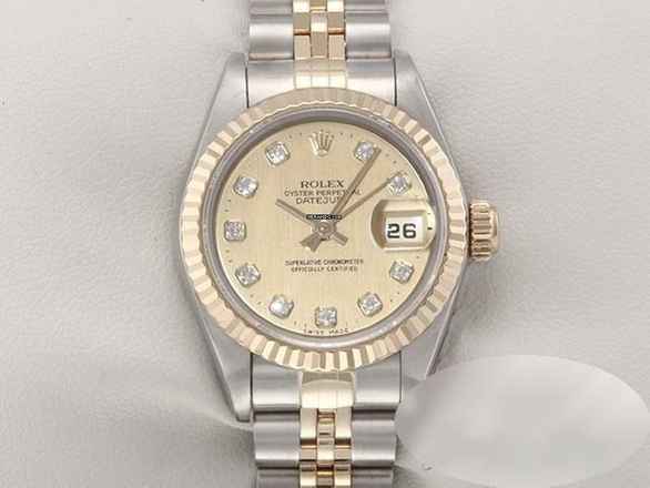  Rolex Lady-Datejust Edelstahl Gelbgold 750 Diamanten Automatik Gold Stahl Damen 