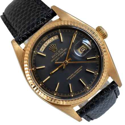  Rolex Day-Date 36 1803 President black dial yellow gold 18KT 1977 