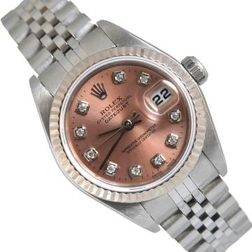  Rolex Lady-Datejust 79174 Ladies 26MM Factory salmon diamonds dial Full Set 