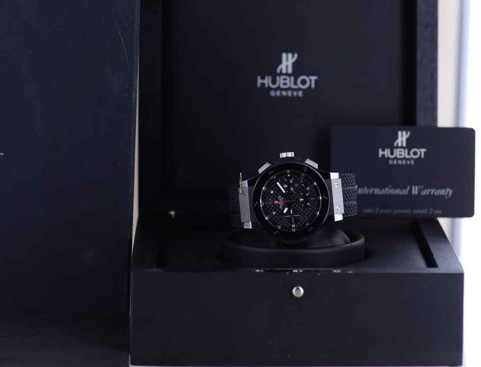  Hublot Big Bang 44 mm Chronograph Stahl Keramik Racing Dial Rubber Strap 44mm B+P 