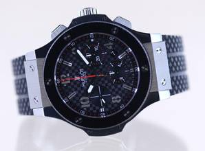 Thumbnail von Hublot Big Bang 44 mm Chronograph Stahl Keramik Racing Dial Rubber Strap 44mm B+P