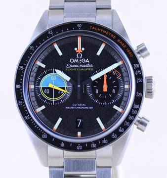  Omega Speedmaster Pilot Automatic Chronograph METAS 9900 Steel B+P 