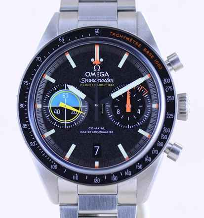  Omega Speedmaster Pilot Automatic Chronograph METAS 9900 Steel B+P 
