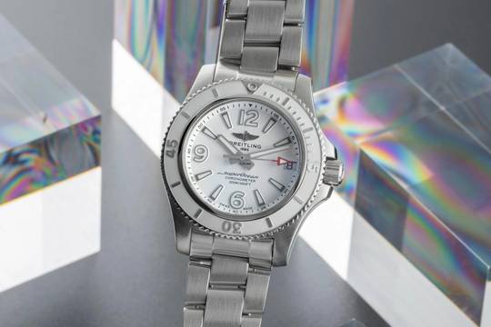  Breitling Superocean Edelstahl Automatik Herrenuhr Ref. A17316 Klassiker 