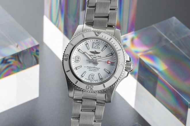  Breitling Superocean Edelstahl Automatik Herrenuhr Ref. A17316 Klassiker 