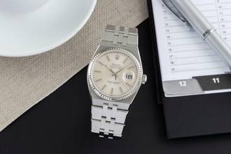 Thumbnail von Rolex Datejust Oysterquartz Silver Dial Stahl Weissgold Herrenuhr Ref. 17014
