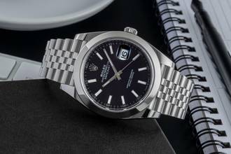 Thumbnail von Rolex Datejust 41 Black Dial Edelstahl Automatik Herrenuhr Ref. 126300 B&P 2019