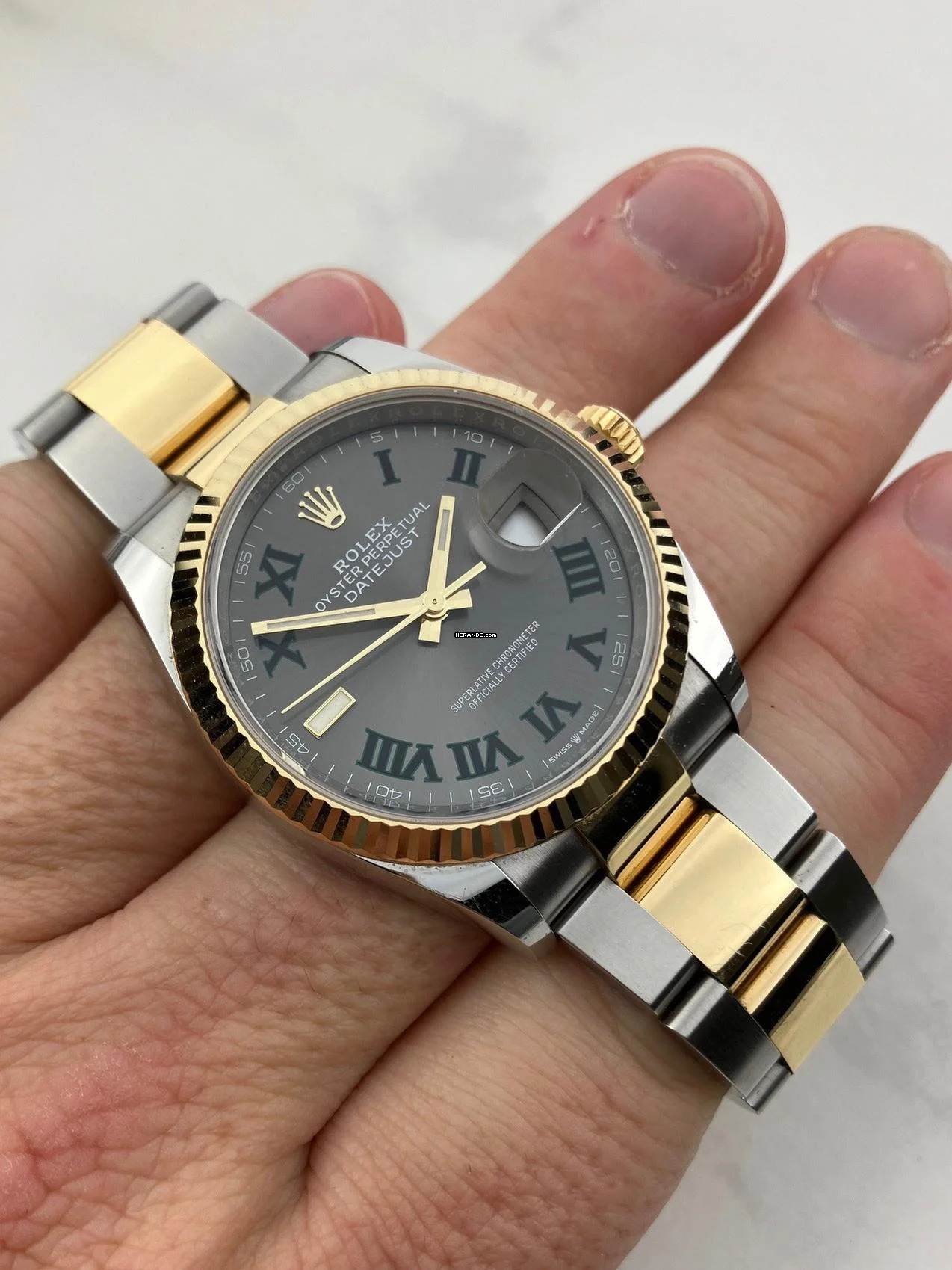  Rolex Datejust 36 Wimbeldon/B+P/12-2021 