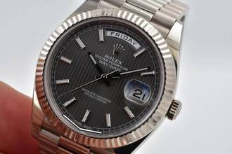 Thumbnail von Rolex Day-Date 40 Oyster Perpetual Day Date 40 18k White Gold 228239 Tapestry Grey Dial