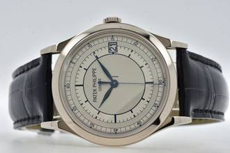 Thumbnail von Patek Philippe Calatrava 18k white gold Weißgold 38mm 5296G-001 Mint