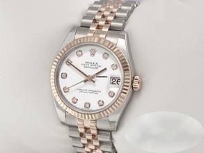 Thumbnail von Rolex Datejust 31 31mm 178271 2018 Edelstahl Rosegold 750 Diamanten Automatik Stainless Steel 18kt Rose Gold Jubilé-band Chronometer White Dial