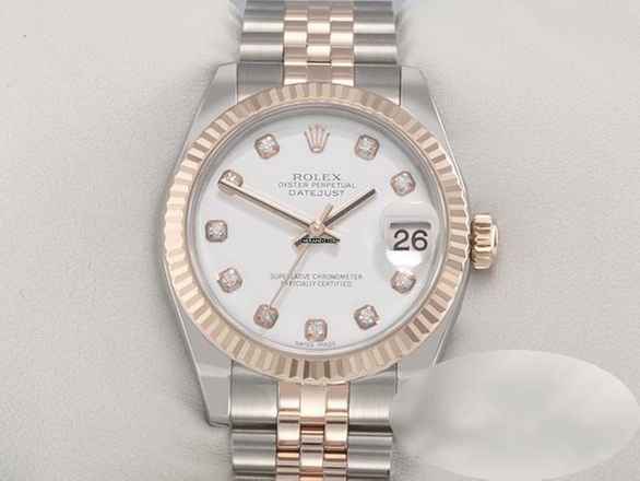  Rolex Datejust 31 31mm 178271 2018 Edelstahl Rosegold 750 Diamanten Automatik Stainless Steel 18kt Rose Gold Jubilé-band Chronometer White Dial 