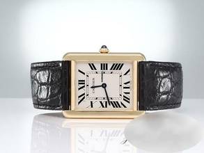 Thumbnail von Cartier Tank Solo Großes Modell Edelstahl Gelbgold 750 W5200004 2019 Stahl Gold