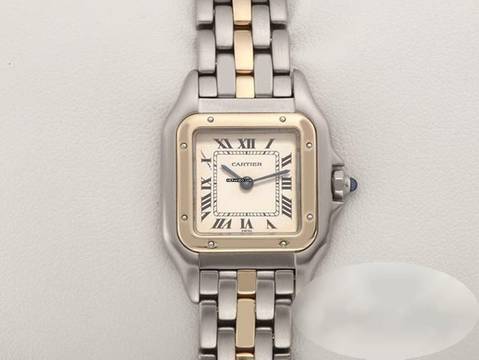  Cartier Panthère Sm Edelstahl Gelbgold 750 Damenuhr Damen Stahl Gold Steel 18kt Yellow Gold 