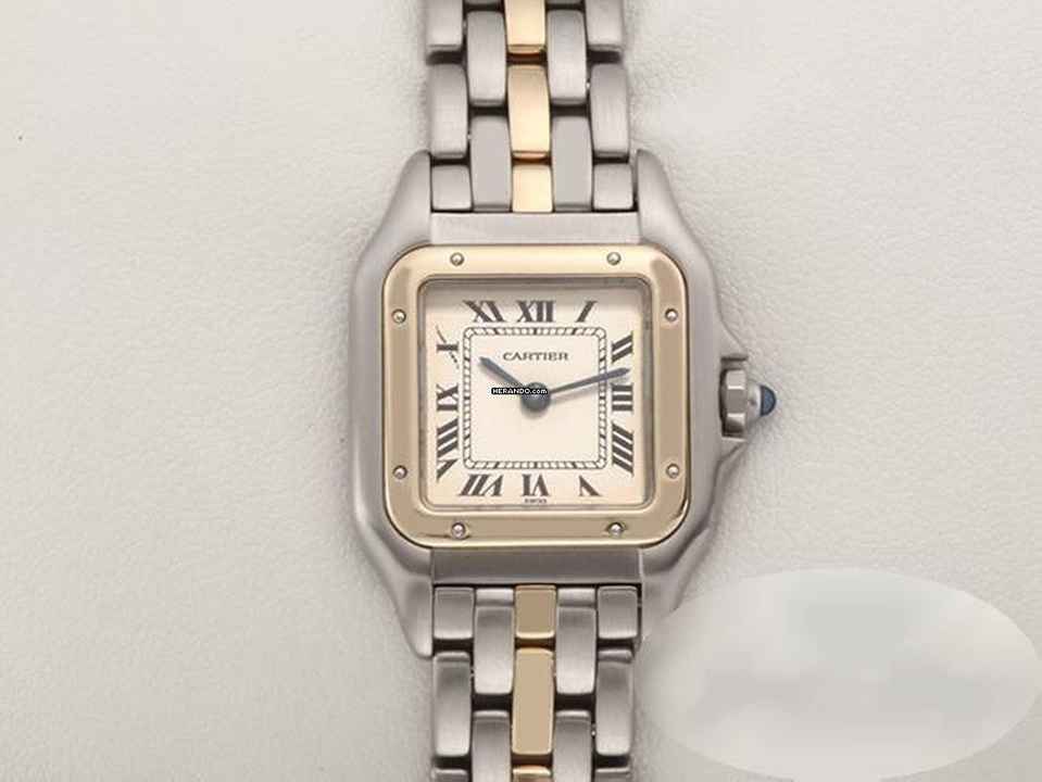  Cartier Panthère Sm Edelstahl Gelbgold 750 Damenuhr Damen Stahl Gold Steel 18kt Yellow Gold 