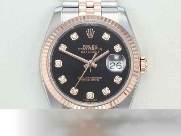  Rolex Datejust 36 36mm 116231 2018 Stahl Rosegold 750 Diamanten Automatik 