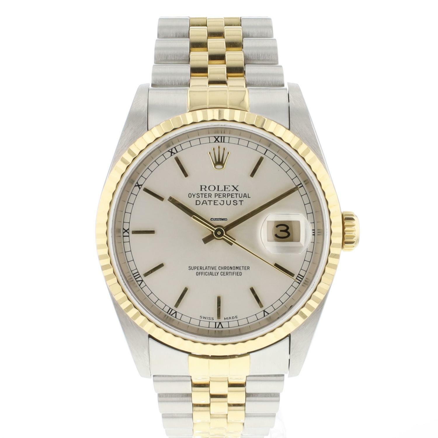 Rolex Datejust 36 Steel Gold Jubilee Silver Dial