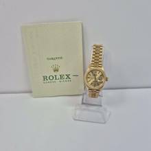 Thumbnail von Rolex Lady-Datejust Presidente Bark Finish Full Gold 26mm Autom. Completo
