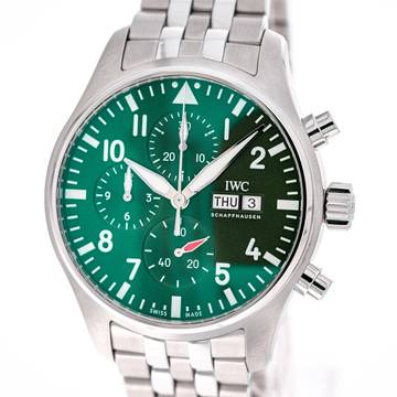  IWC Fliegeruhr Chronograph Pilot Chronograph 43 Green – IW378006– NEW & Unworn – 12/2025 Full Set 
