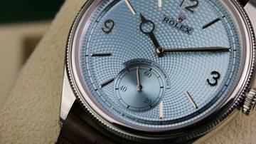 Thumbnail von Rolex 1908 Platin - Ice Blue - New Full Sticker LC100 - Fullset - 2025