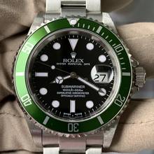 Thumbnail von Rolex Submariner Date 16610LV MK1 Kermit Fat Four bezel Full Set TOP Condition