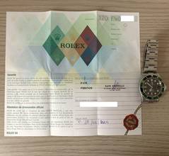 Thumbnail von Rolex Submariner Date 16610LV MK1 Kermit Fat Four bezel Full Set TOP Condition